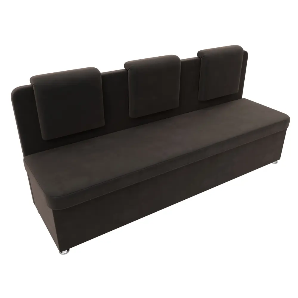 Фото 6 Диван кухонный прямой Маккон 3-х местный Лига диванов 126102 182x88x54 см велюр цвет коричневый Фото 6 Диван кухонный прямой Маккон 3-х местный Лига диванов 126102 182x88x54 см велюр цвет коричневый