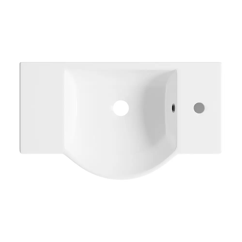 Фото 3 Подвесная накладная раковина Wellsee WC Area 151809000 полукруглая 55 см цвет белый глянец Фото 3 Подвесная накладная раковина Wellsee WC Area 151809000 полукруглая 55 см цвет белый глянец