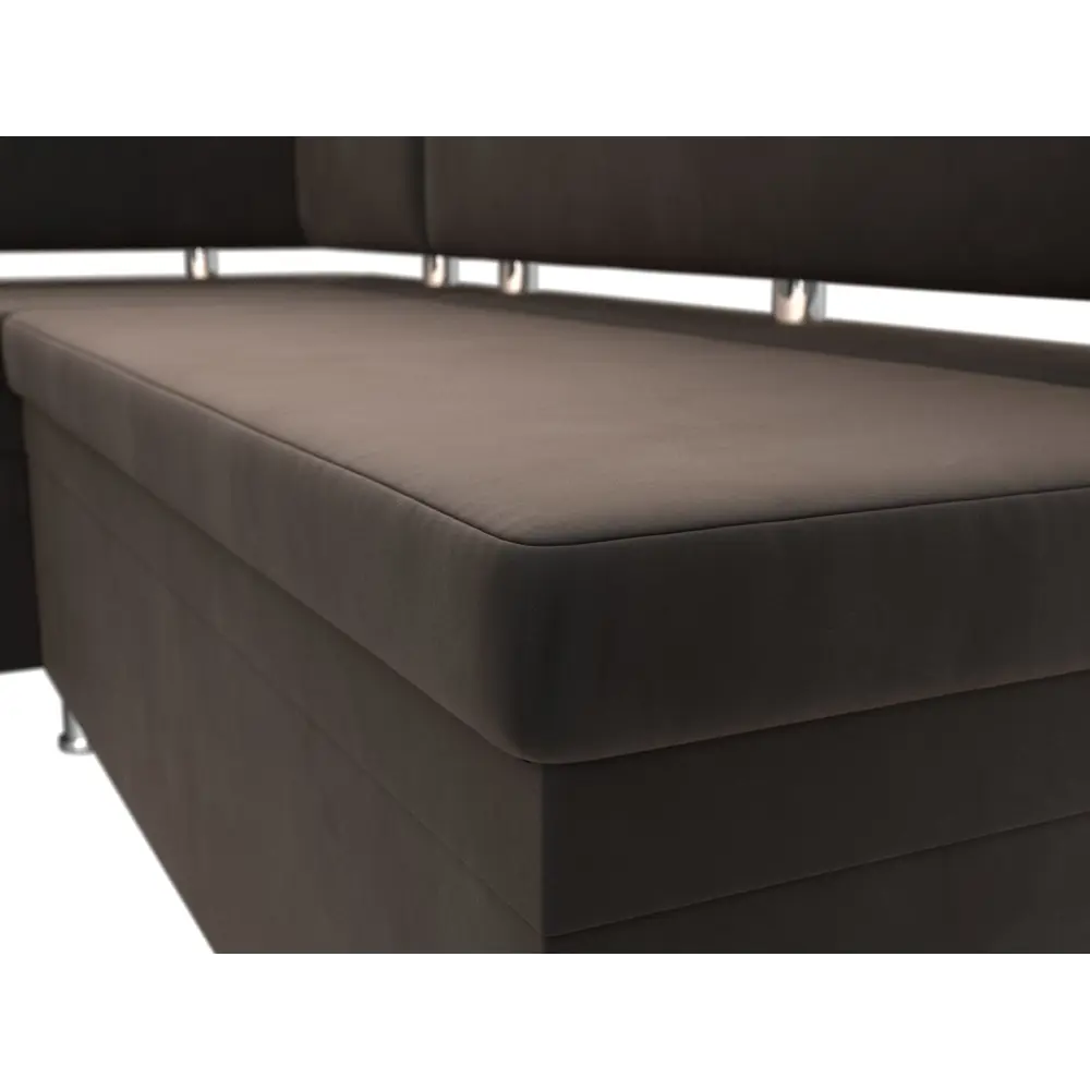 Фото 4 Диван кухонный угловой Стайл левый угол Лига диванов 111655L 170x87x114 см велюр цвет коричневый