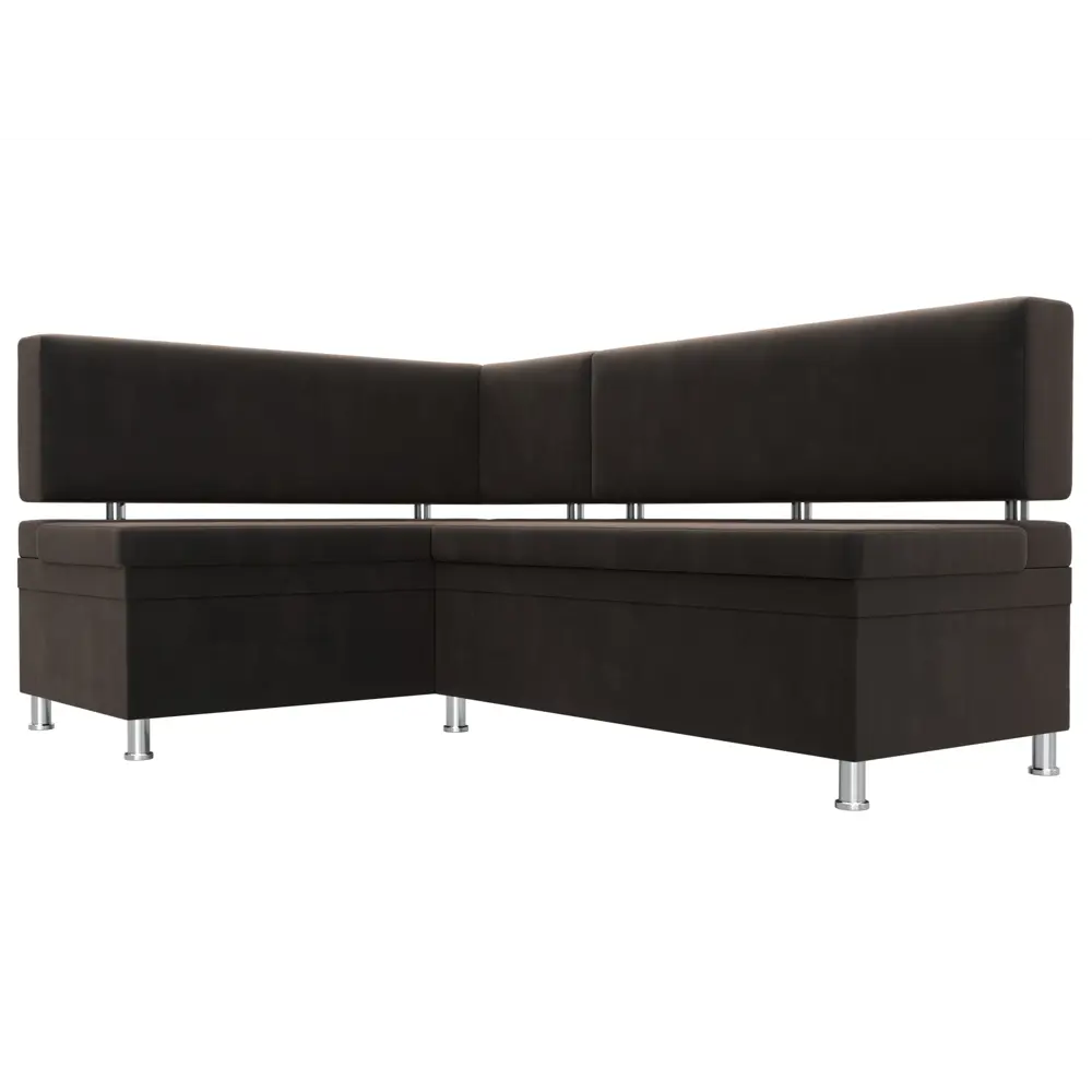 Фото 3 Диван кухонный угловой Стайл левый угол Лига диванов 111655L 170x87x114 см велюр цвет коричневый