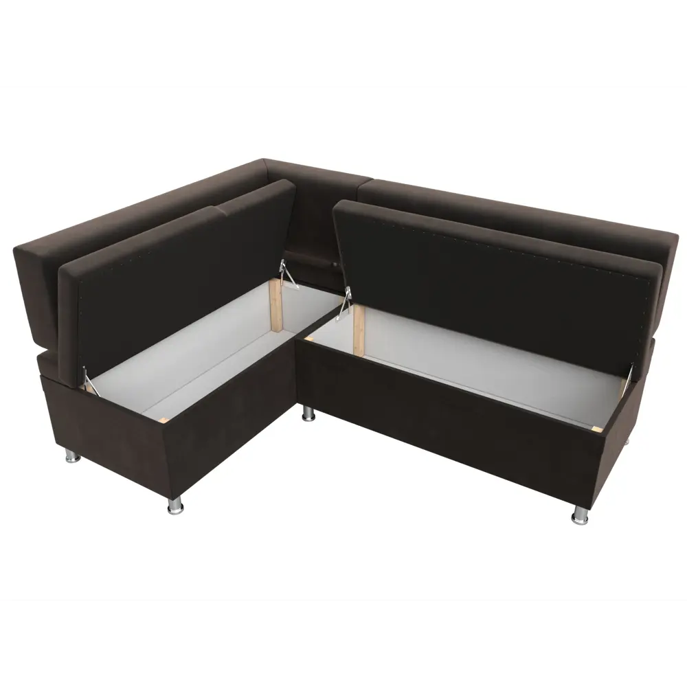 Фото 7 Диван кухонный угловой Стайл левый угол Лига диванов 111655L 170x87x114 см велюр цвет коричневый