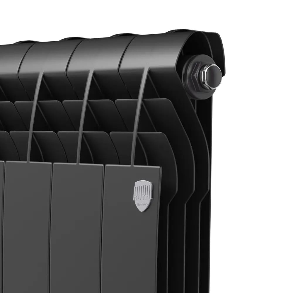 Фото 4 Радиатор секционный Royal Thermo BiLiner B 500/87 12 секций боковое подключение биметалл черный