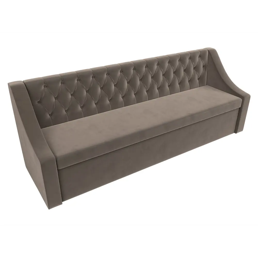 Фото 2 Диван кухонный прямой Мерлин Лига диванов 101129 199x87x63 см велюр цвет коричневый