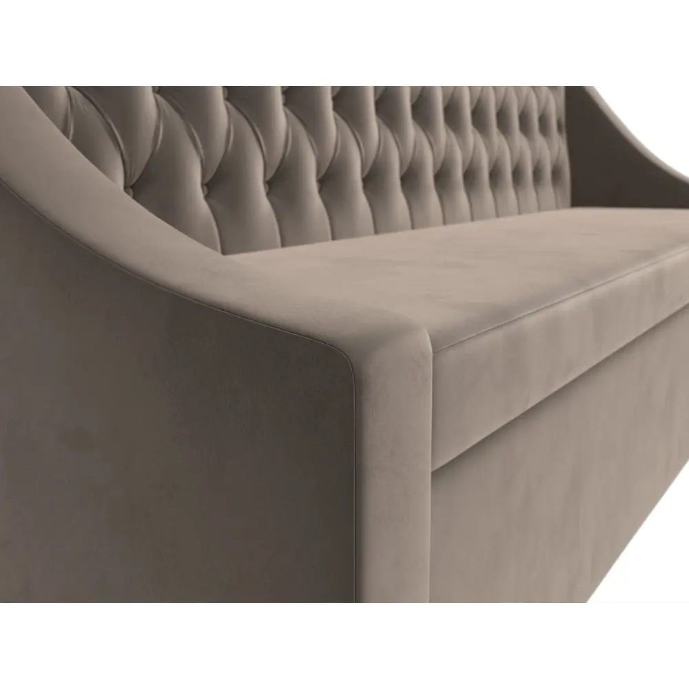 Фото 4 Диван кухонный прямой Мерлин Лига диванов 101129 199x87x63 см велюр цвет коричневый