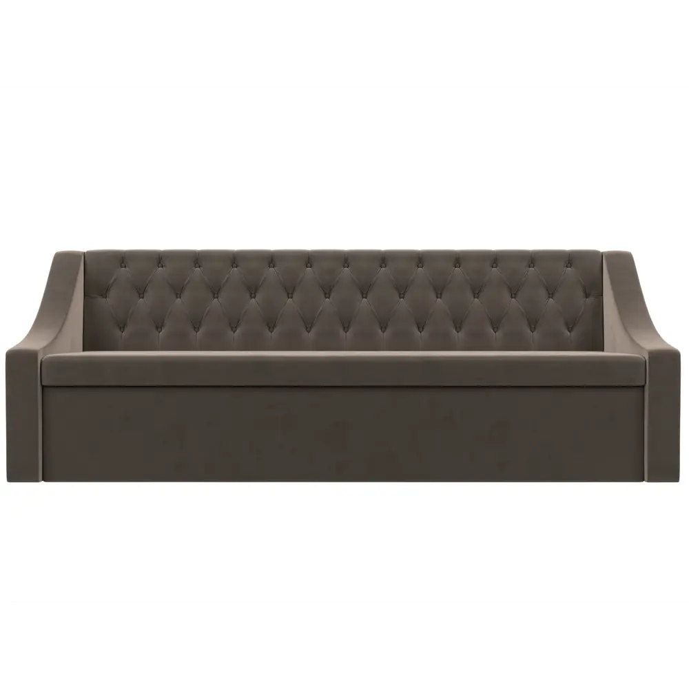 Фото 3 Диван кухонный прямой Мерлин Лига диванов 101129 199x87x63 см велюр цвет коричневый