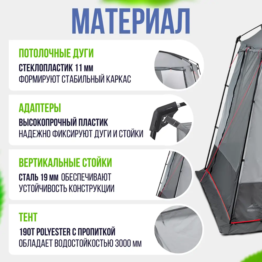 Фото 3 Шатер-тент Trek planet 70219 Weekend Tent 435x415x230 см серый Фото 3 Шатер-тент Trek planet 70219 Weekend Tent 435x415x230 см серый
