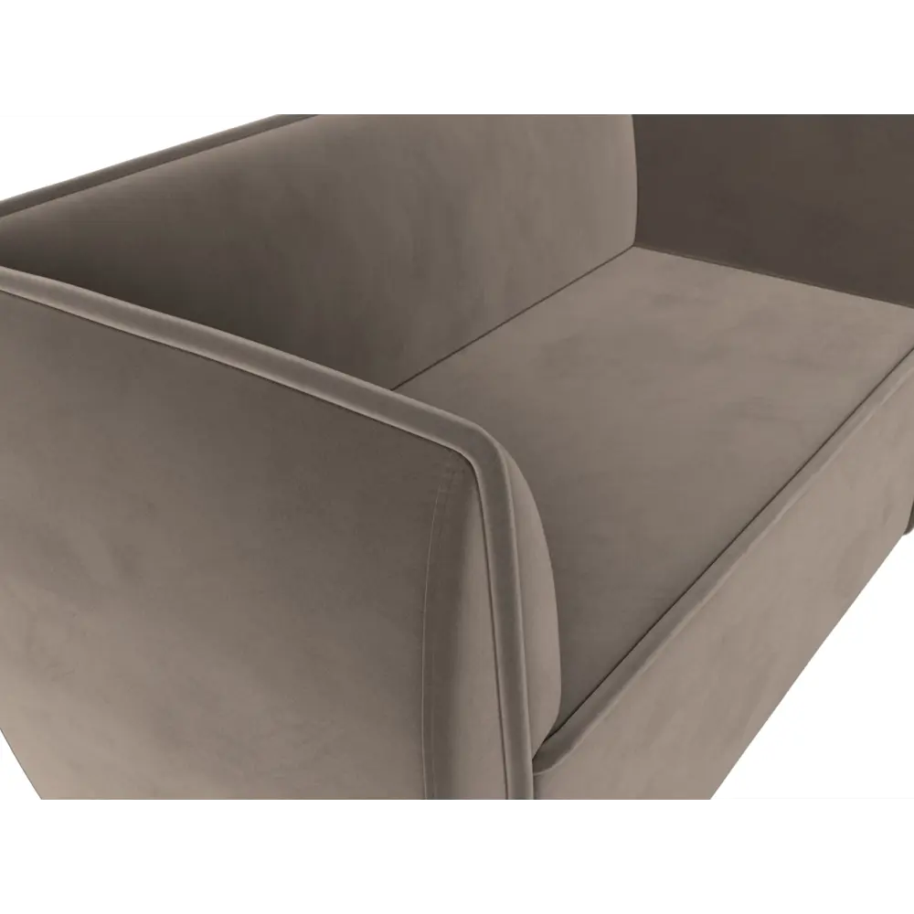 Фото 4 Диван кухонный прямой Бергамо 2-х местный Лига диванов 112037 140x80x64 см велюр цвет коричневый