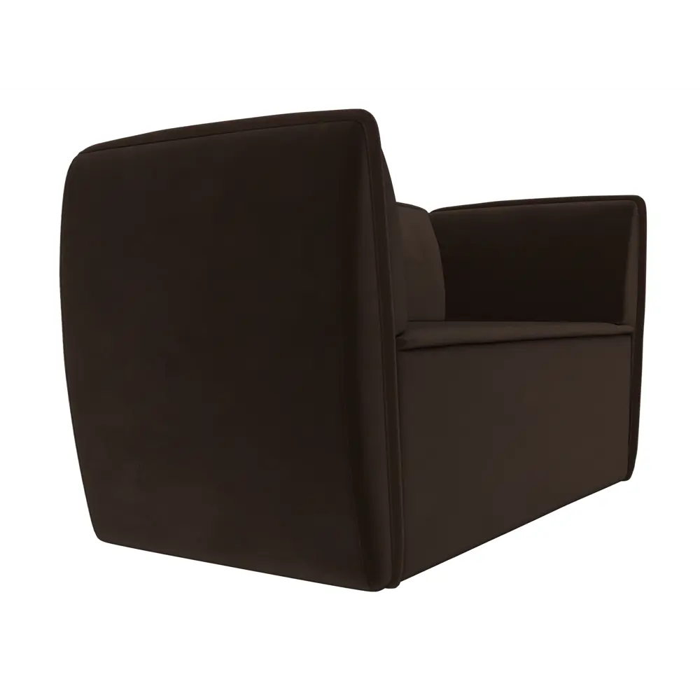 Фото 3 Диван кухонный прямой Бергамо 2-х местный Лига диванов 112059 140x80x64 см микровельвет цвет коричневый