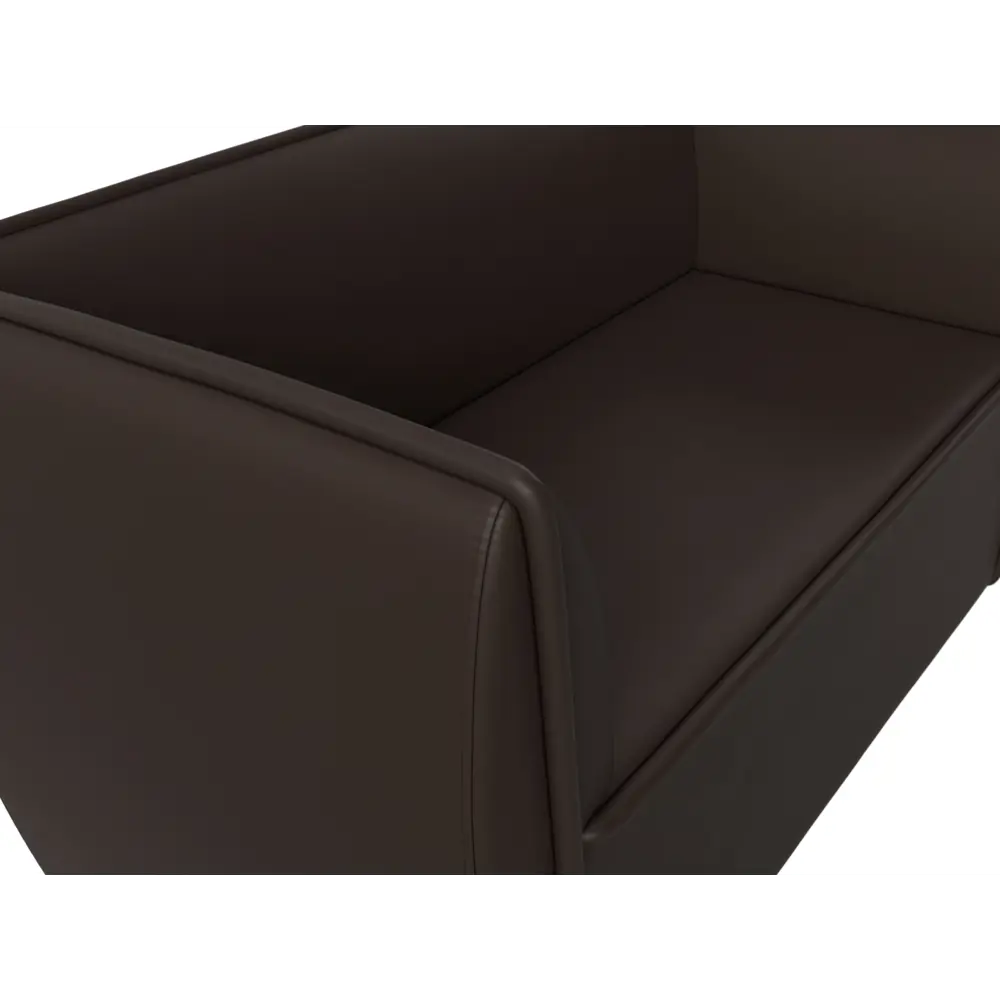 Фото 4 Диван кухонный прямой Бергамо 2-х местный Лига диванов 112078 140x80x64 см экокожа цвет коричневый