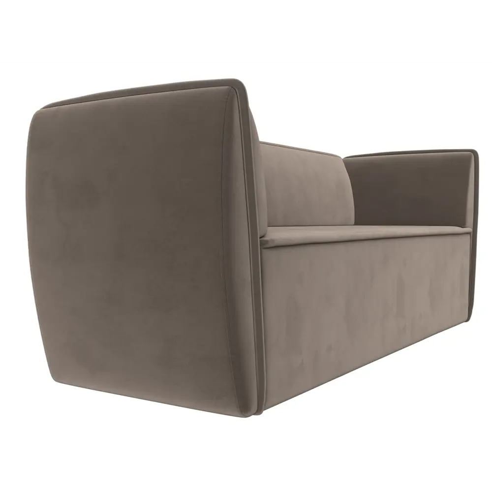 Фото 3 Диван кухонный прямой Бергамо 3-х местный Лига диванов 112090 200x80x64 см велюр цвет коричневый