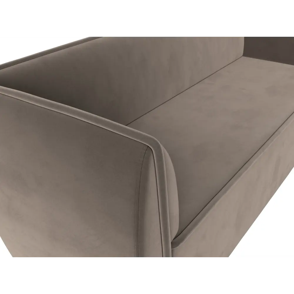 Фото 4 Диван кухонный прямой Бергамо 3-х местный Лига диванов 112090 200x80x64 см велюр цвет коричневый