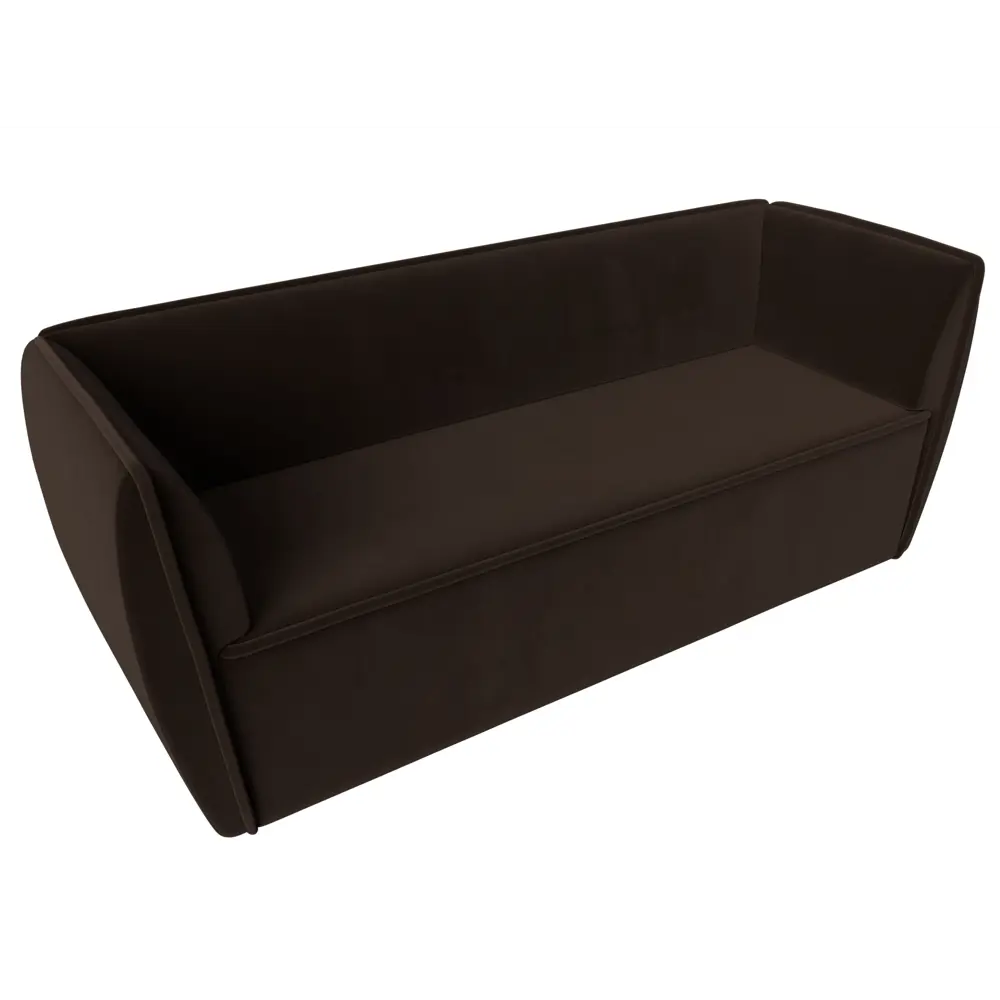 Фото 5 Диван кухонный прямой Бергамо 3-х местный Лига диванов 112112 200x80x64 см микровельвет цвет коричневый