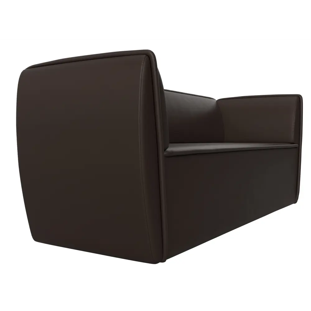 Фото 3 Диван кухонный прямой Бергамо 3-х местный Лига диванов 112131 200x80x64 см экокожа цвет коричневый