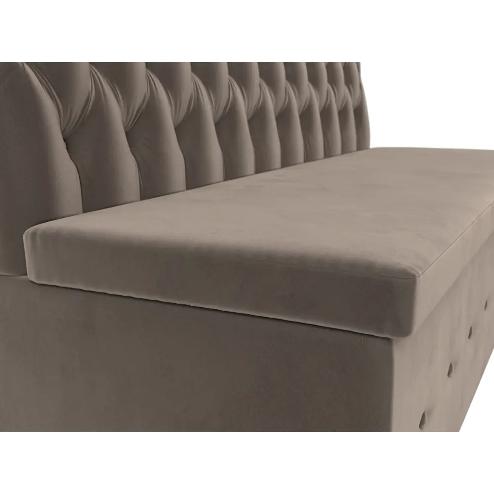 Фото 3 Диван кухонный прямой Вента Лига диванов 108764 152x90x61 см велюр цвет коричневый