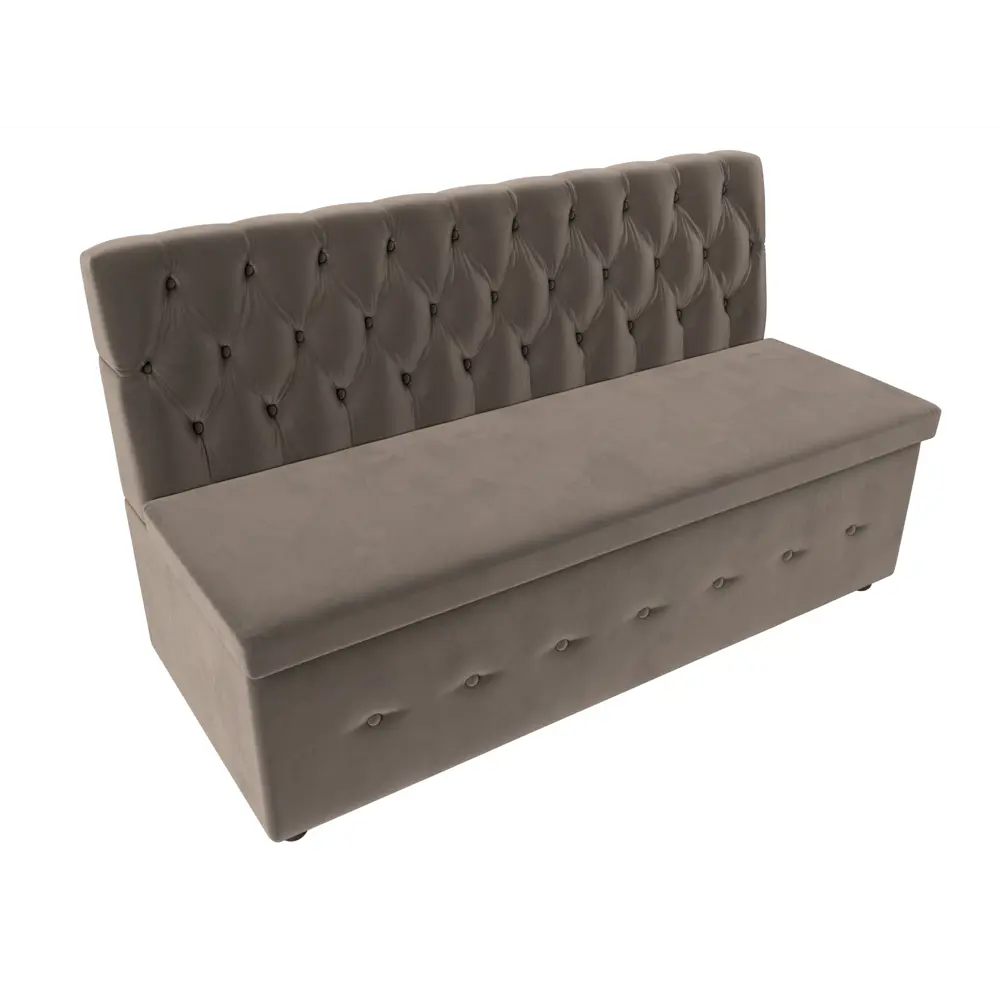 Фото 2 Диван кухонный прямой Вента Лига диванов 108764 152x90x61 см велюр цвет коричневый