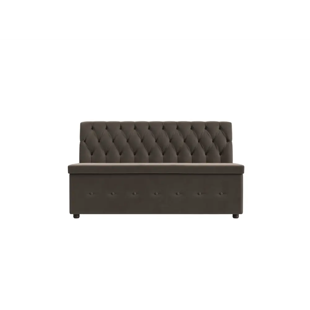 Фото 6 Диван кухонный прямой Вента Лига диванов 108764 152x90x61 см велюр цвет коричневый