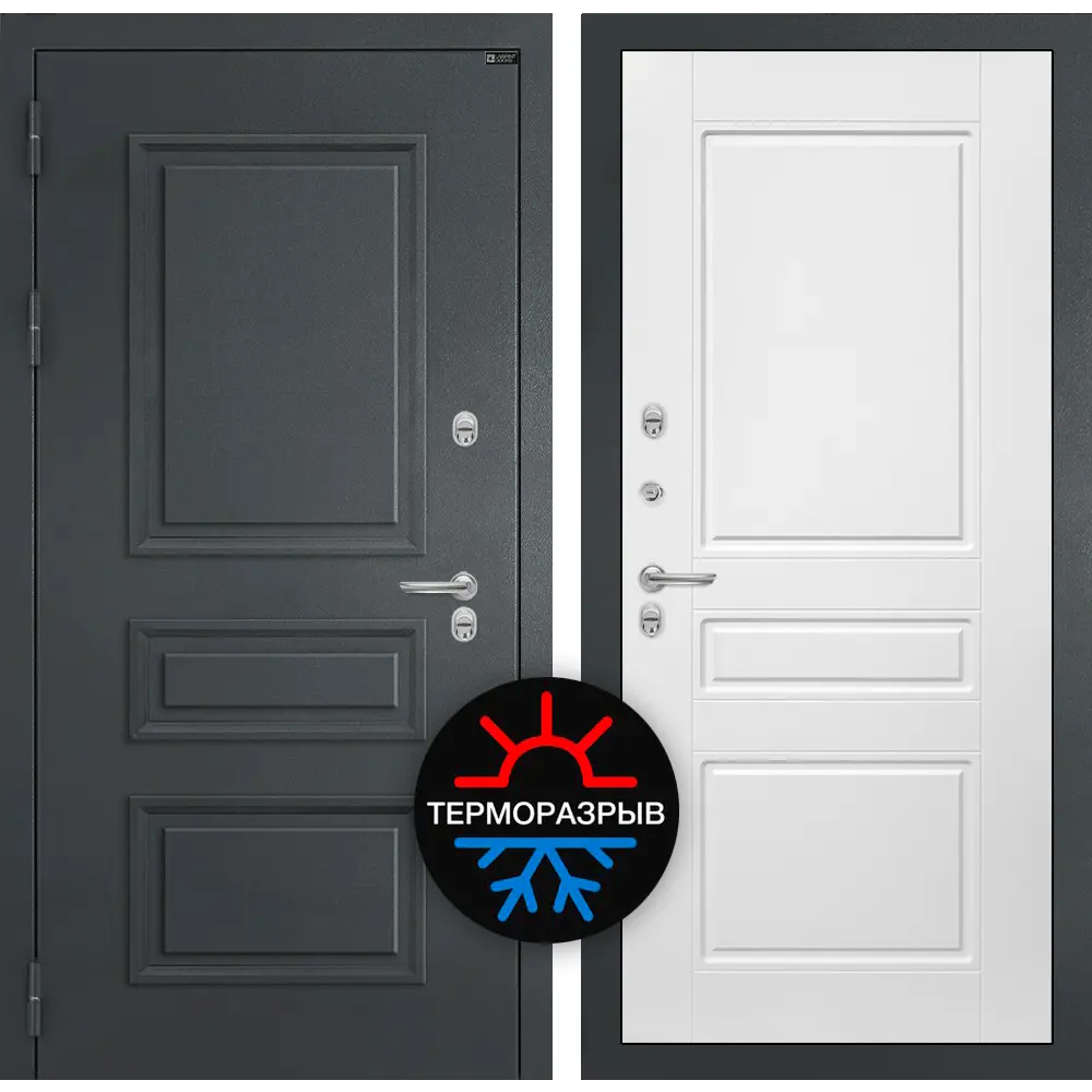 Фото Входная дверь Labirintdoors Атлантик П-03 левый 205x88см белый софт/шагрень Фото Входная дверь Labirintdoors Атлантик П-03 левый 205x88см белый софт/шагрень