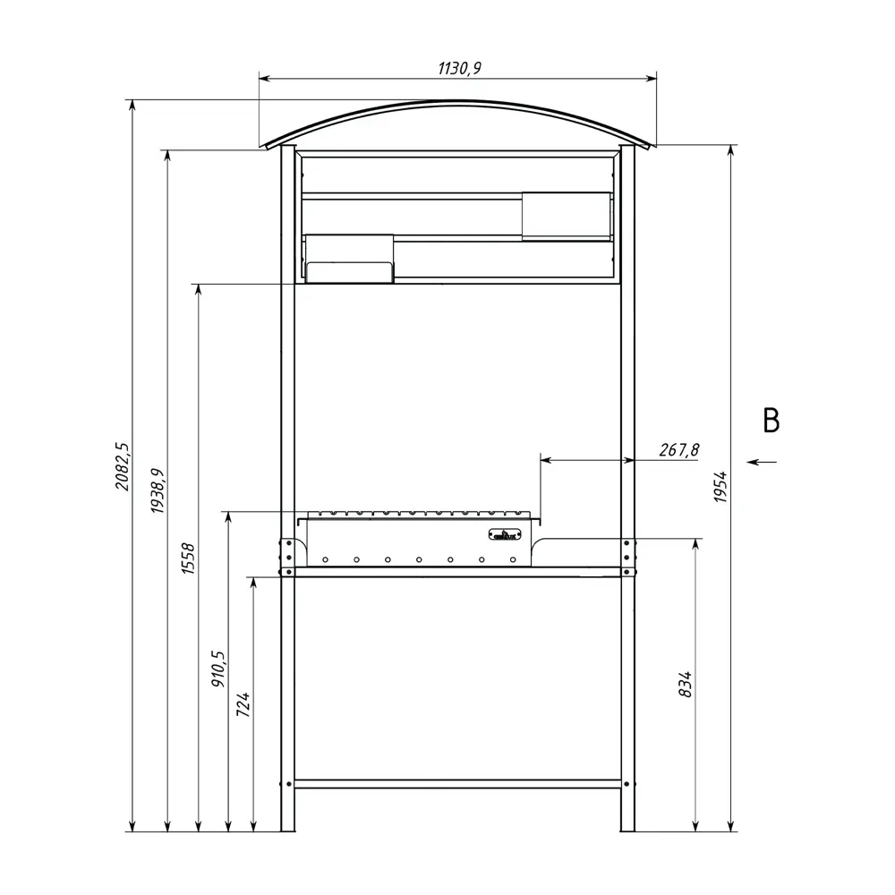 Фото 6 Мангал Grillux Стандарт 3 мм 210x114x71 см Фото 6 Мангал Grillux Стандарт 3 мм 210x114x71 см