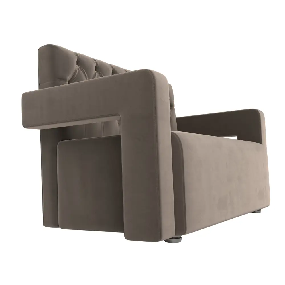 Фото 3 Диван кухонный прямой Рамос Люкс 2-х местный Лига диванов 109074 138x87x64 см велюр цвет коричневый