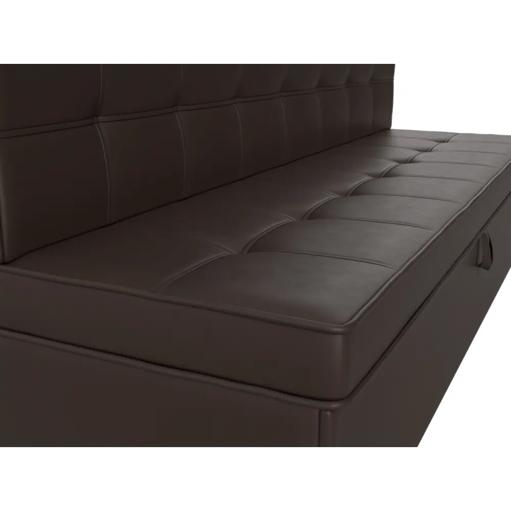 Фото 4 Диван кухонный прямой Теxас Лига диванов 113119 184x83x64 см экокожа цвет коричневый