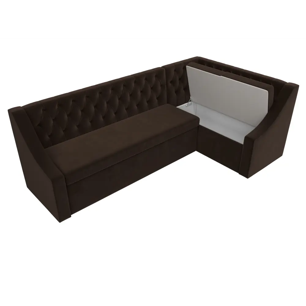 Фото 7 Диван кухонный угловой Мерлин правый угол Лига диванов 100452 200x88x130 см микровельвет цвет коричневый Фото 7 Диван кухонный угловой Мерлин правый угол Лига диванов 100452 200x88x130 см микровельвет цвет коричневый