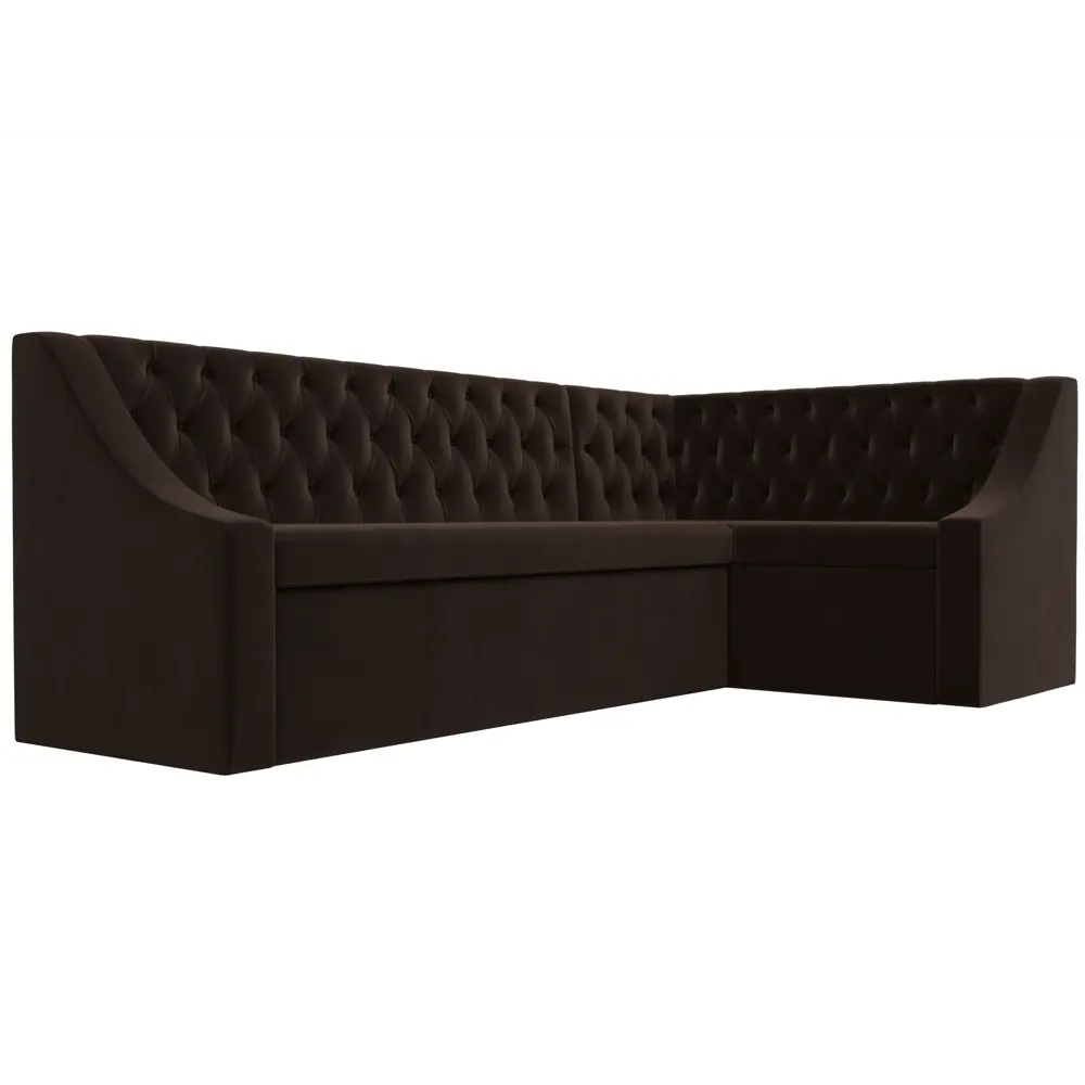 Фото 3 Диван кухонный угловой Мерлин правый угол Лига диванов 100452 200x88x130 см микровельвет цвет коричневый Фото 3 Диван кухонный угловой Мерлин правый угол Лига диванов 100452 200x88x130 см микровельвет цвет коричневый