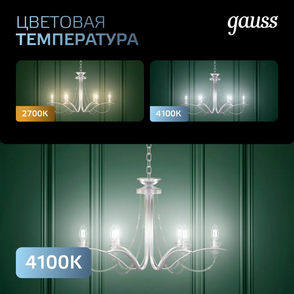 Фото 9 Набор ламп светодиодных GAUSS Filament 102902215 E27 175-265 В 15 Вт груша прозрачная 1450 Лм нейтральный белый свет, 10 шт Фото 9 Набор ламп светодиодных GAUSS Filament 102902215 E27 175-265 В 15 Вт груша прозрачная 1450 Лм нейтральный белый свет, 10 шт