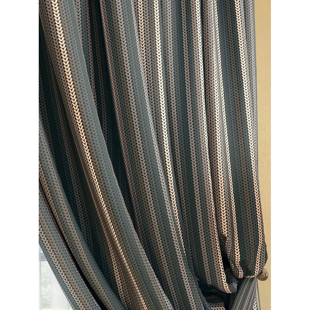 Фото 3 Комплект штор на шторной ленте AT Home Палис 220x280 см цвет графит Фото 3 Комплект штор на шторной ленте AT Home Палис 220x280 см цвет графит