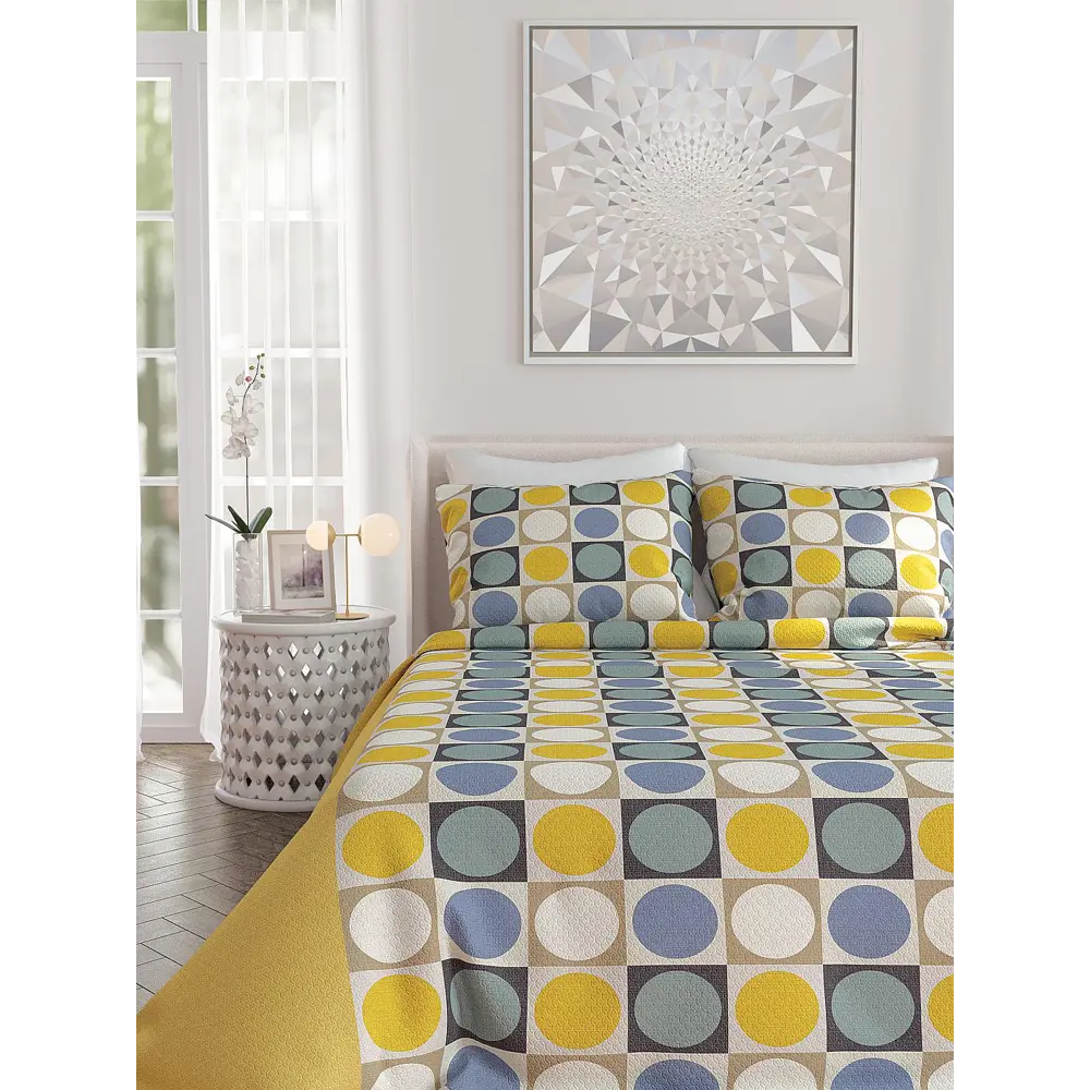 Фото 3 Комплект штор на шторной ленте AT Home Желонис 220x280 см цвет бежевый Фото 3 Комплект штор на шторной ленте AT Home Желонис 220x280 см цвет бежевый