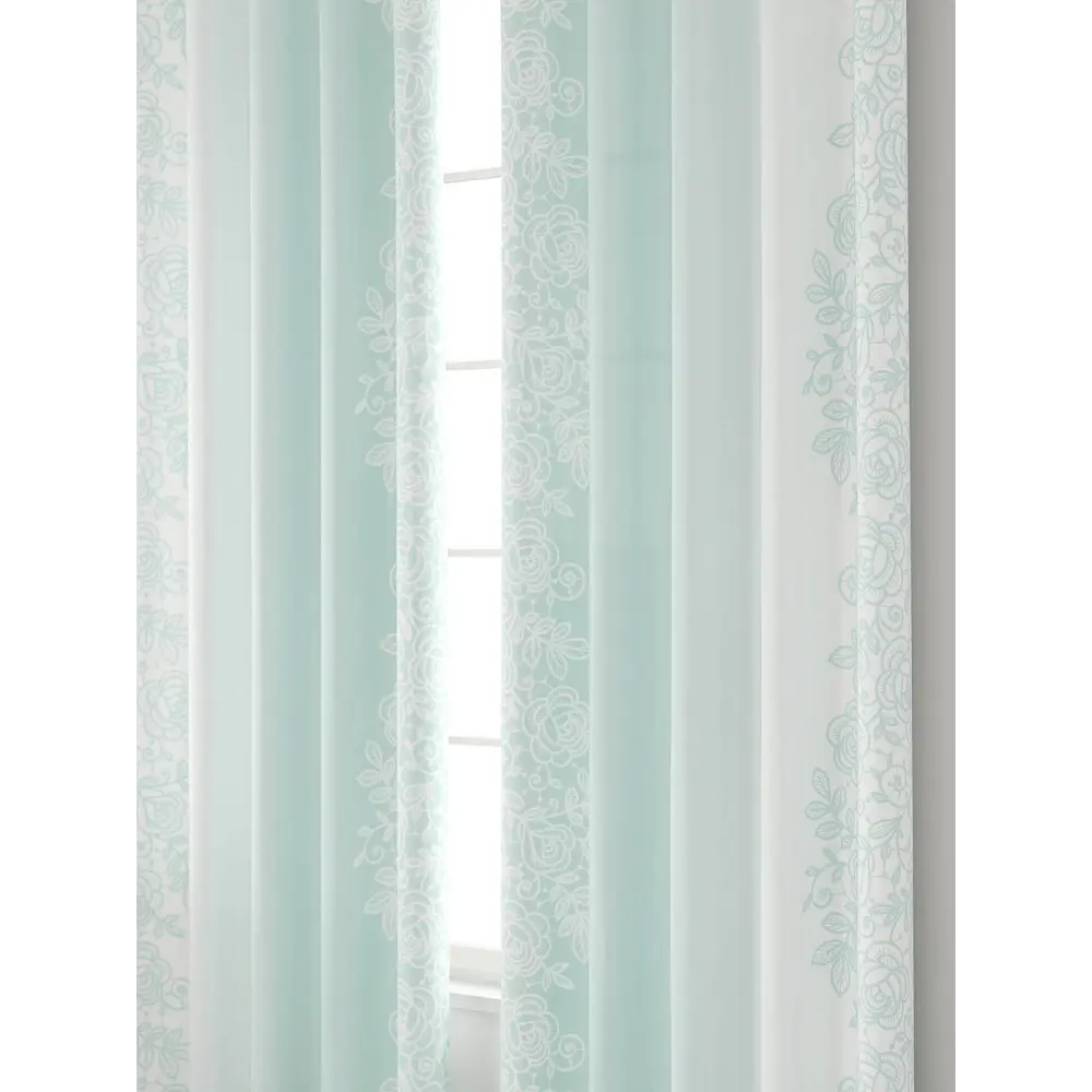 Фото Комплект штор на шторной ленте At HomeAT933101 150x280 см, 2 шт, цвет бирюзовый Фото Комплект штор на шторной ленте At HomeAT933101 150x280 см, 2 шт, цвет бирюзовый