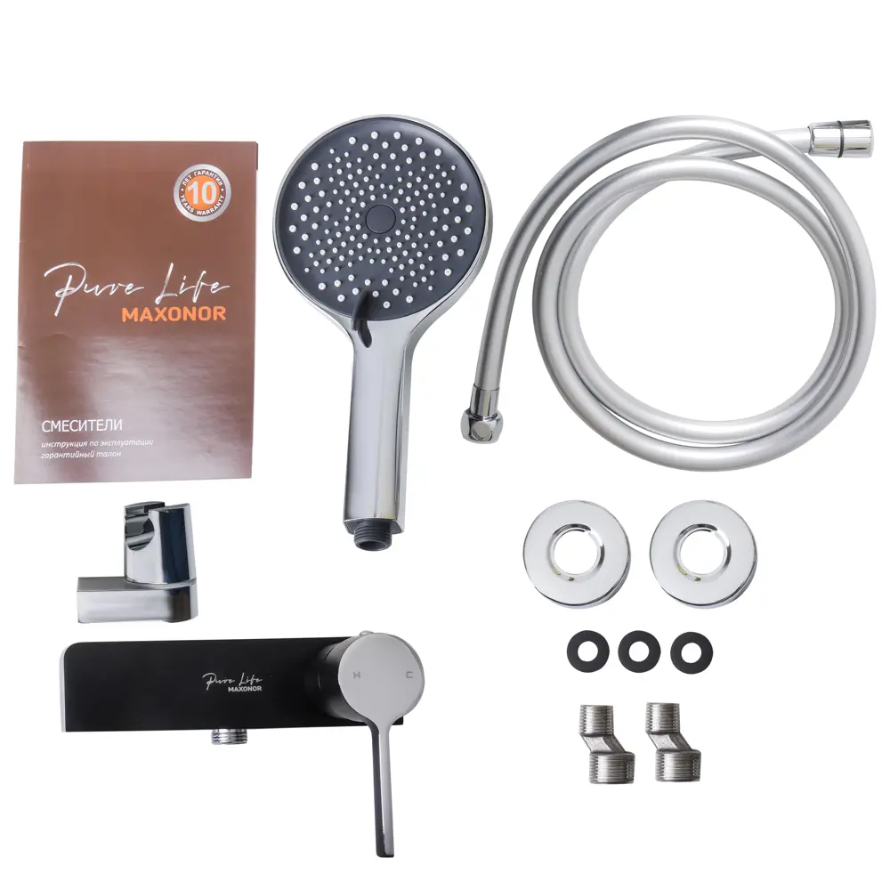 Фото 9 Смеситель для душа Maxonor Pure Life PL9093-7 Magic, цвет черный