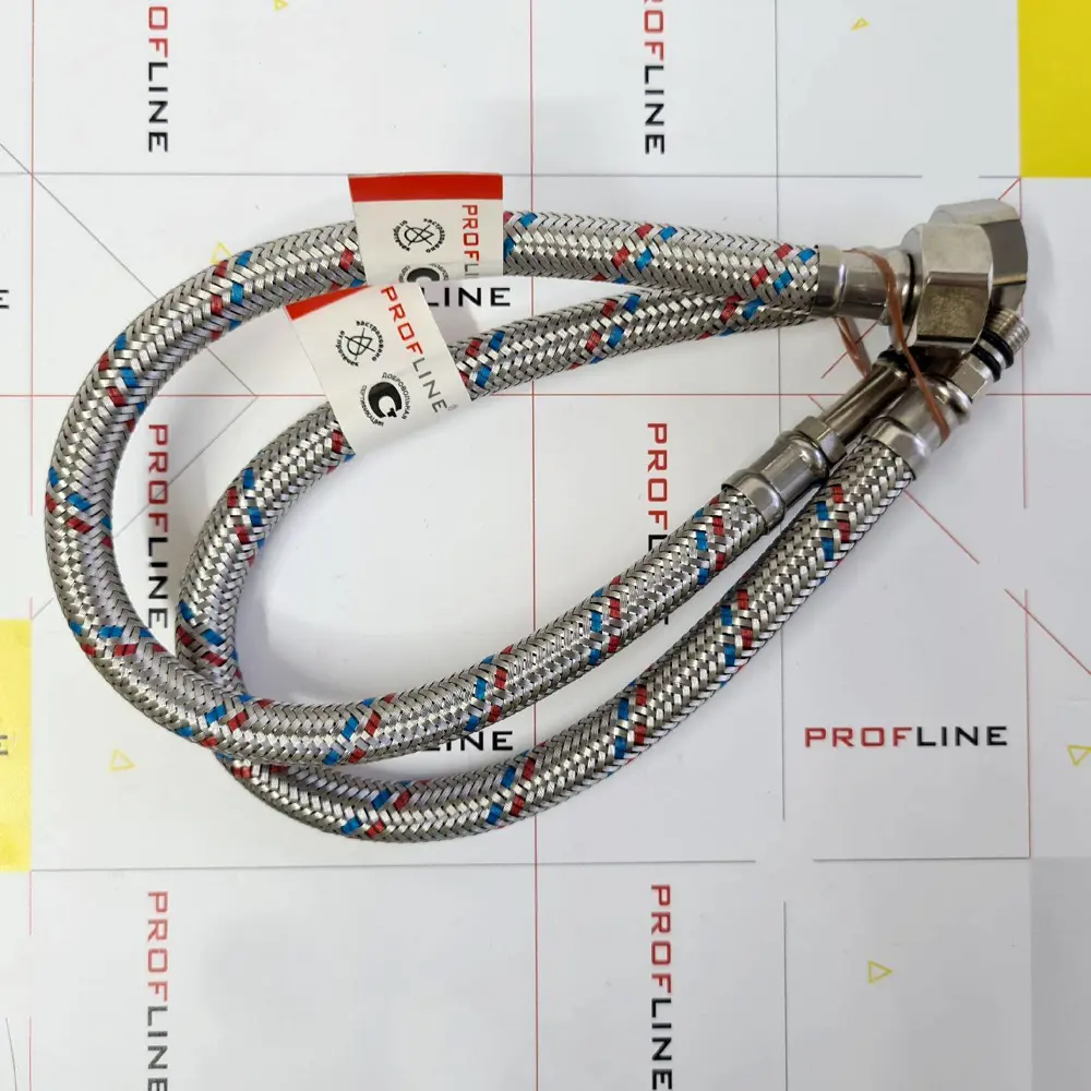 Фото Гибкая подводка для воды Profline 00001016 1/2" 50 см наружная-внутренняя резьба 2 шт Фото Гибкая подводка для воды Profline 00001016 1/2" 50 см наружная-внутренняя резьба 2 шт