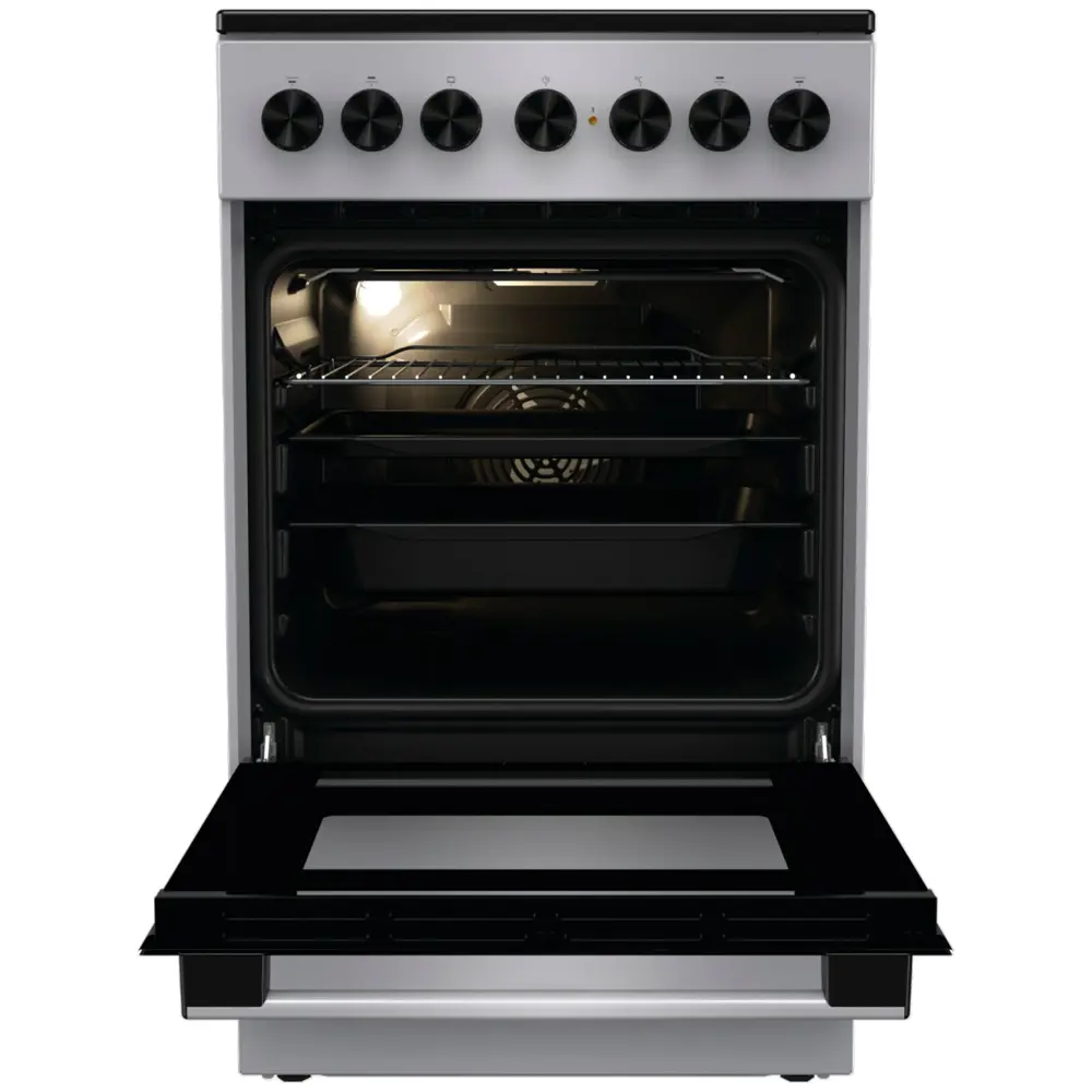 Фото 6 Электрическая плита с духовкой Gorenje 492211 50x85x59.4 см цвет серебристый Фото 6 Электрическая плита с духовкой Gorenje 492211 50x85x59.4 см цвет серебристый