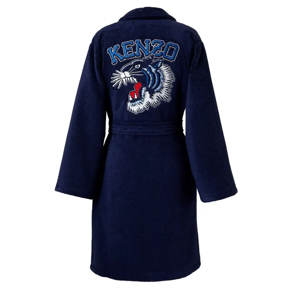Фото 4 Халат с шалью Kenzo Tiger Girl Marine M цвет синий Фото 4 Халат с шалью Kenzo Tiger Girl Marine M цвет синий