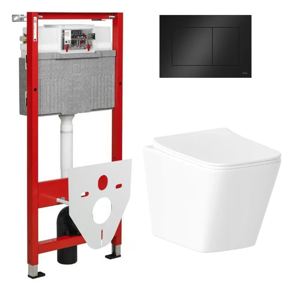 Фото Комплект инсталляция с унитазом Tece 8052119A7G цвет белый Фото Комплект инсталляция с унитазом Tece 8052119A7G цвет белый