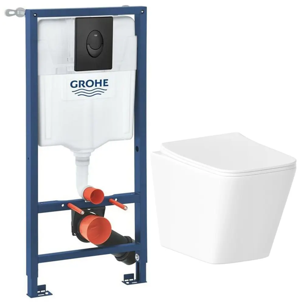 Фото Комплект инсталляция с унитазом Grohe P9119463K7 цвет белый