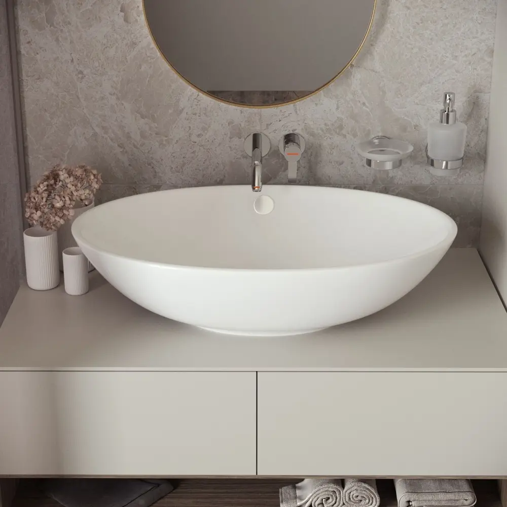 Фото 9 Раковина Helmken 064e38227r Helmken70962000_01 62см цвет белый, золотой