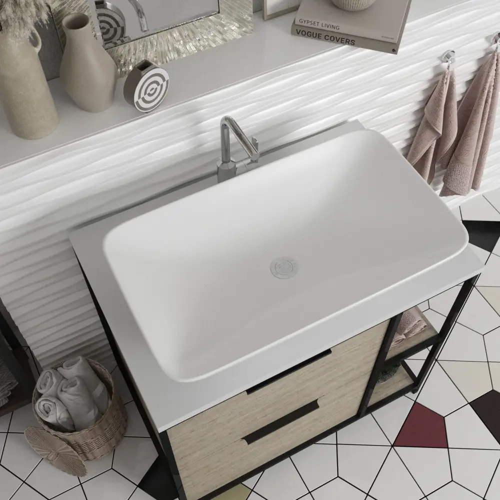 Фото 10 Раковина Helmken 88670000 Helmken88670000_01 70см цвет белый Фото 10 Раковина Helmken 88670000 Helmken88670000_01 70см цвет белый