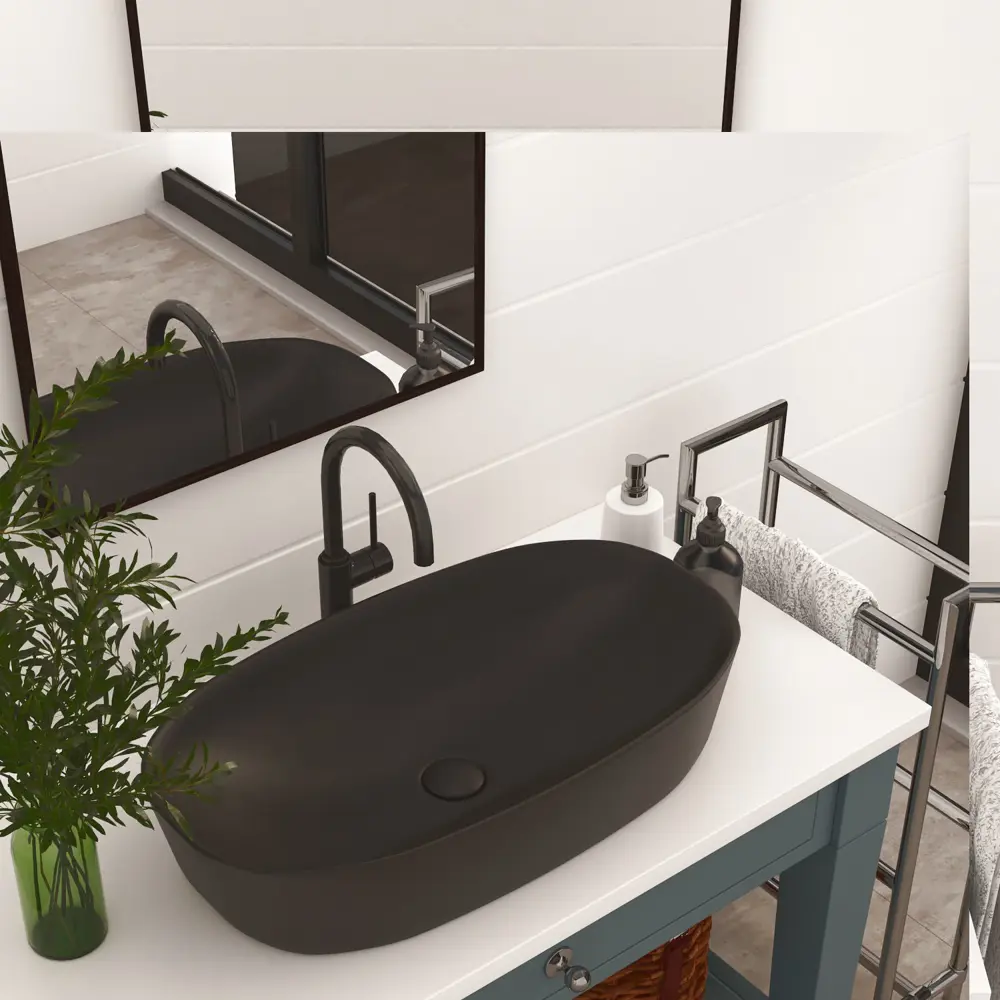 Фото 12 Раковина Helmken 39370001 Helmken39340000_01 70см цвет черный Фото 12 Раковина Helmken 39370001 Helmken39340000_01 70см цвет черный