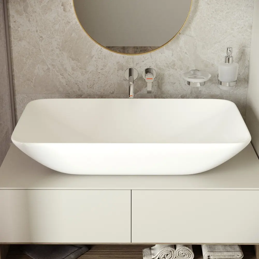 Фото 8 Раковина Helmken 6016p8x484 Helmken88670000_01 70см цвет белый, хром Фото 8 Раковина Helmken 6016p8x484 Helmken88670000_01 70см цвет белый, хром