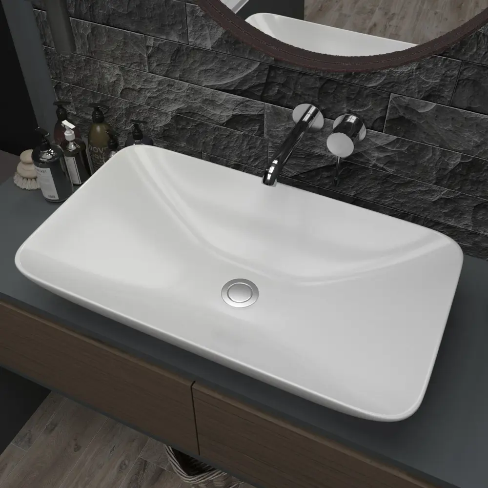 Фото 13 Раковина Helmken 6016p8x484 Helmken88670000_01 70см цвет белый, хром Фото 13 Раковина Helmken 6016p8x484 Helmken88670000_01 70см цвет белый, хром