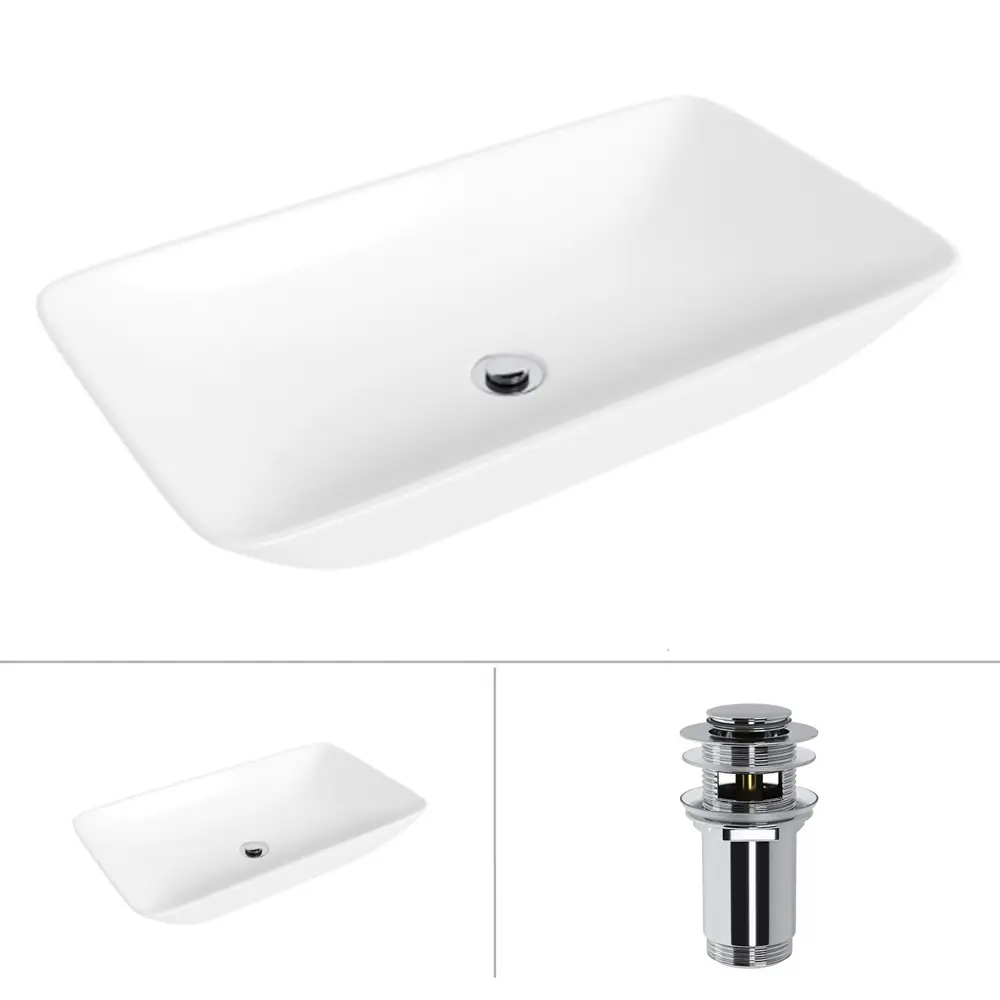 Фото Раковина Helmken 6016p8x484 Helmken88670000_01 70см цвет белый, хром Фото Раковина Helmken 6016p8x484 Helmken88670000_01 70см цвет белый, хром