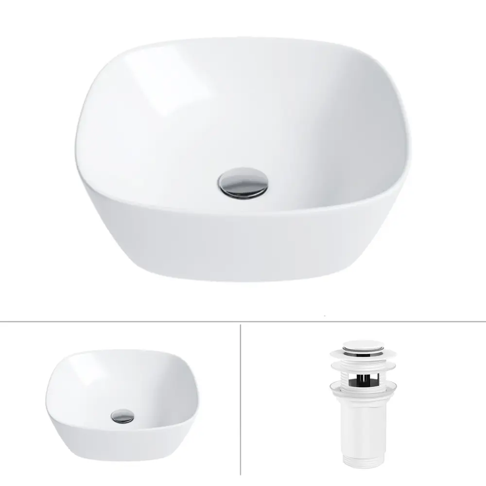 Фото Раковина Helmken 40a614411v Helmken39340000_01 40см цвет белый, белый матовый