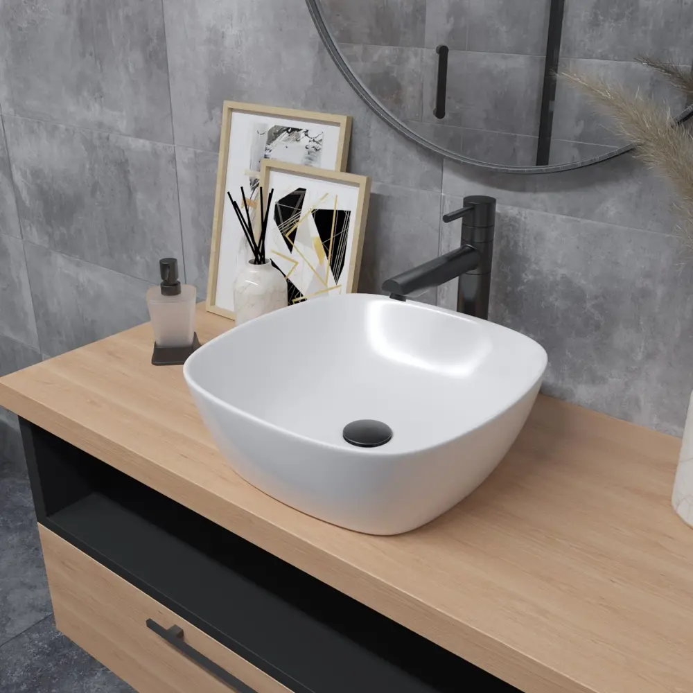 Фото 5 Раковина Helmken 40a614411v Helmken39340000_01 40см цвет белый, белый матовый