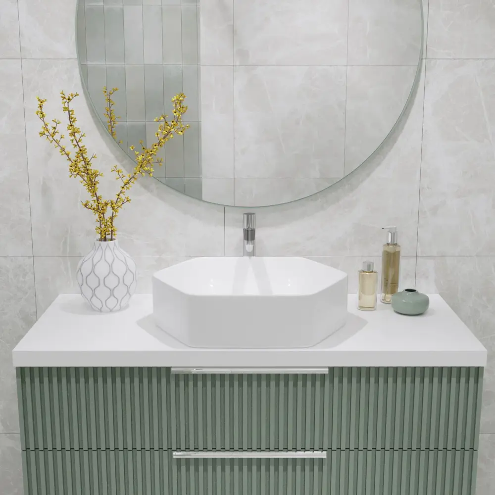 Фото 13 Раковина Helmken 2950t57v12 Helmken36653000_01 53.5см цвет белый, черный матовый