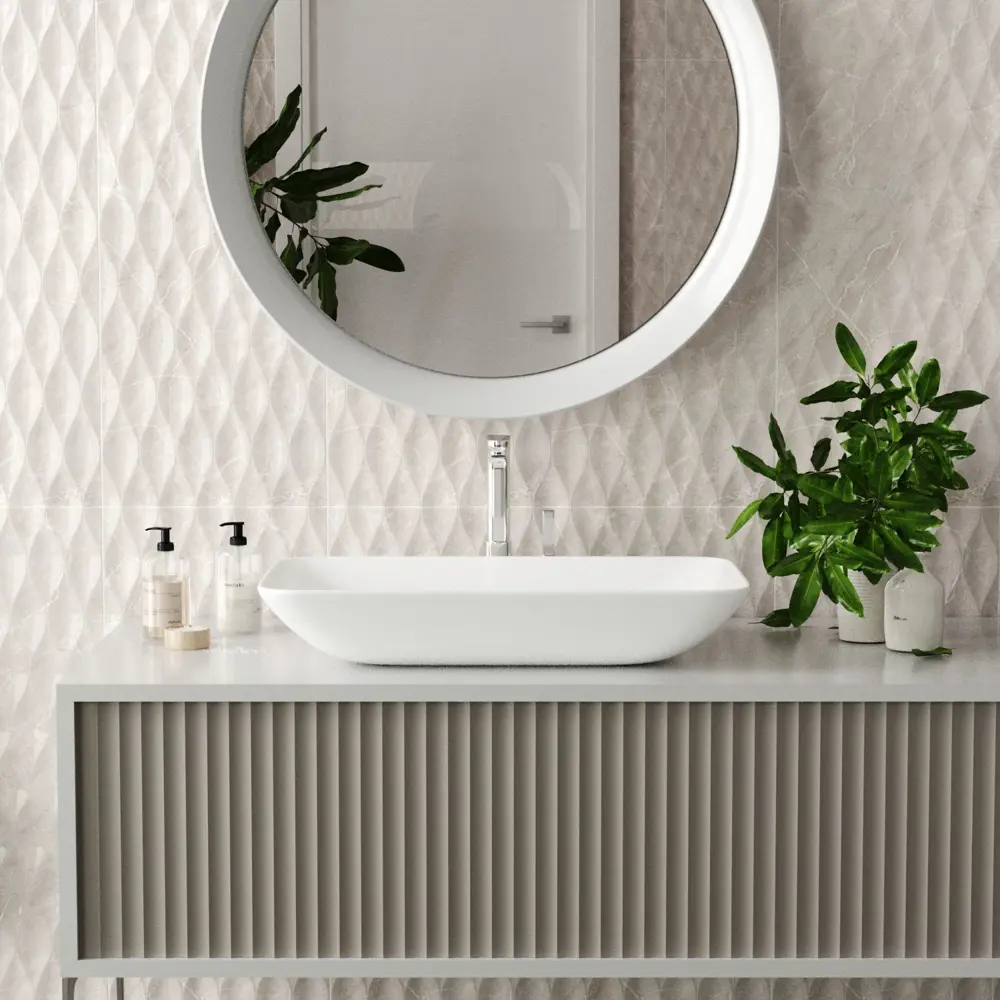 Фото 12 Раковина Helmken p47g985436 Helmken54059000_01 59см цвет белый, черный матовый