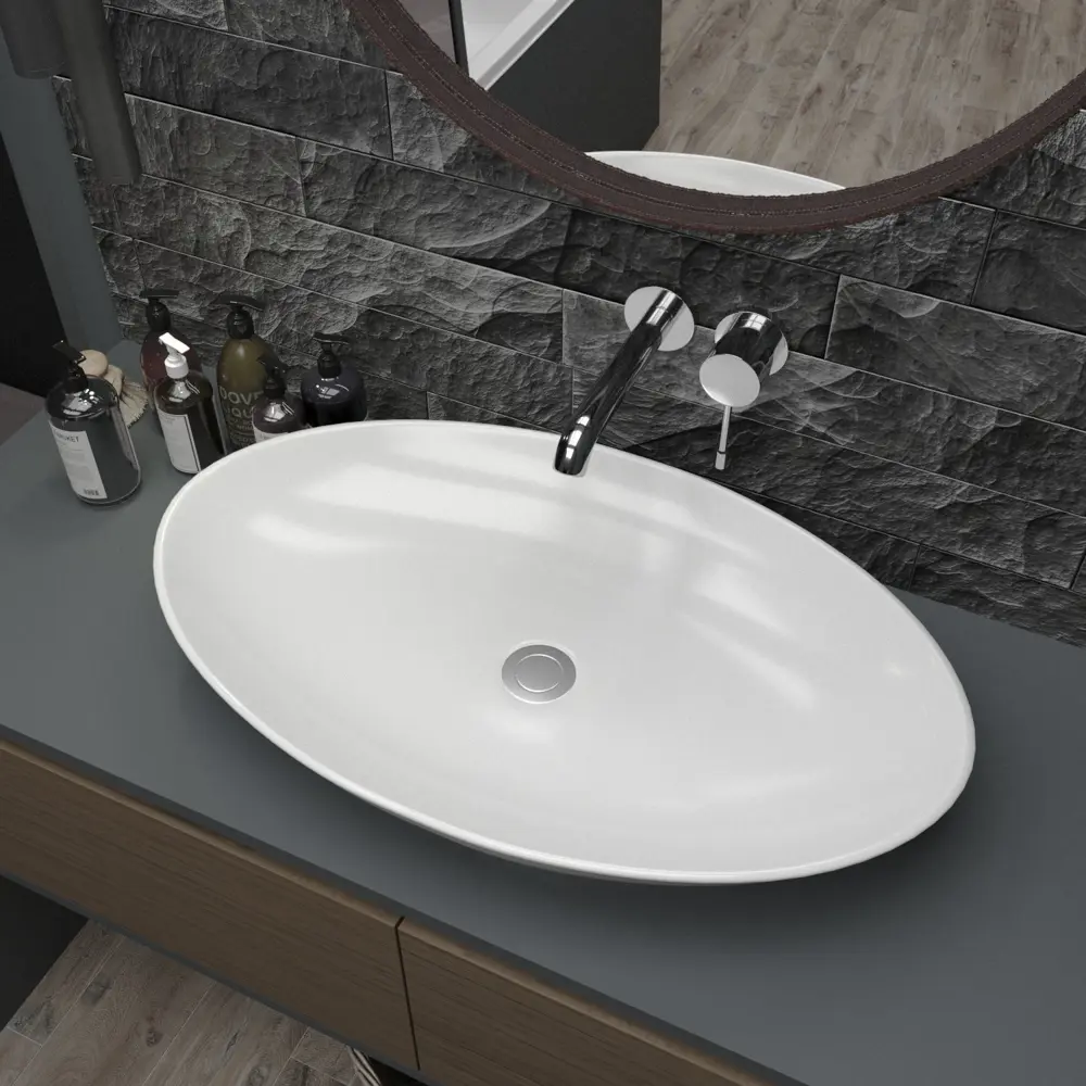 Фото 7 Раковина Helmken 9761039ve8 Helmken57169000_01 69см цвет белый, белый матовый Фото 7 Раковина Helmken 9761039ve8 Helmken57169000_01 69см цвет белый, белый матовый