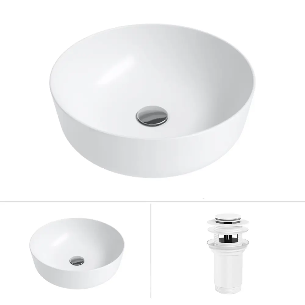 Фото Раковина Helmken 0d9981s690 Helmken49842000_01 42см цвет белый, белый матовый Фото Раковина Helmken 0d9981s690 Helmken49842000_01 42см цвет белый, белый матовый