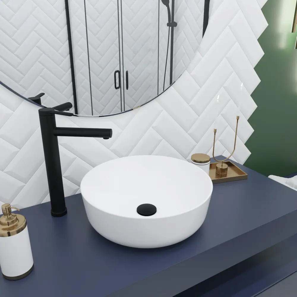 Фото 12 Раковина Helmken 0d9981s690 Helmken49842000_01 42см цвет белый, белый матовый Фото 12 Раковина Helmken 0d9981s690 Helmken49842000_01 42см цвет белый, белый матовый