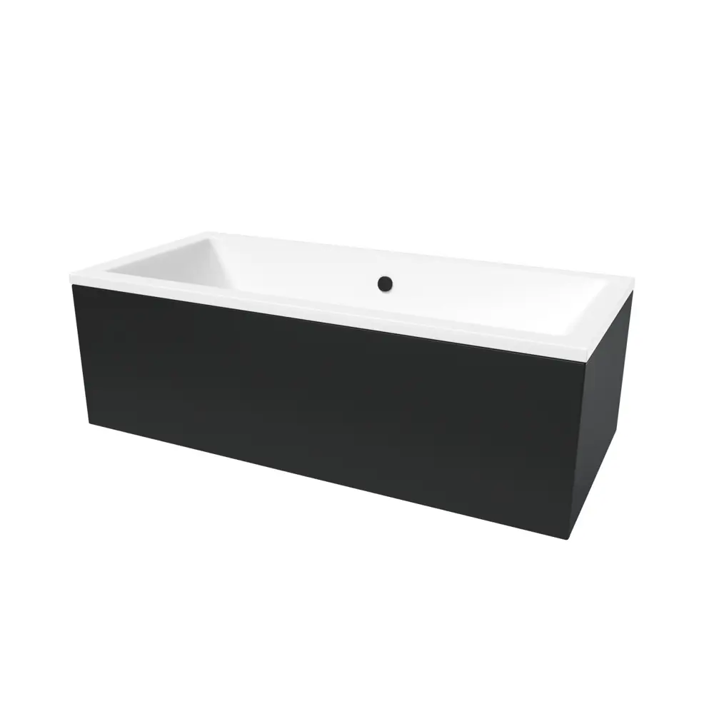 Фото 26 Ванна акриловая Helmken Alvaro M65703805N 155x70 комплект 3 в 1: прямоугольная ванна, каркас, подголовник цвет черный